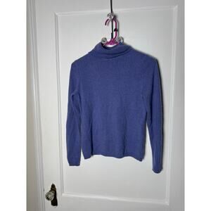 Charter Club Purple Turtleneck Cashmere Pullover Sweater Size Small